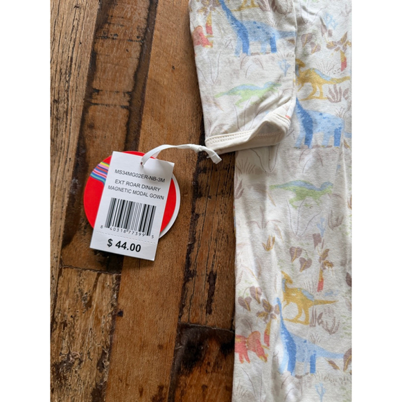 Baby Magnetic Me Dinosaur Sleep Sack 0-3 Months Beige Blue - Picture 9 of 10